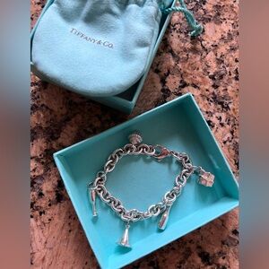 Tiffany & Co. Silver Party Charm Bracelet